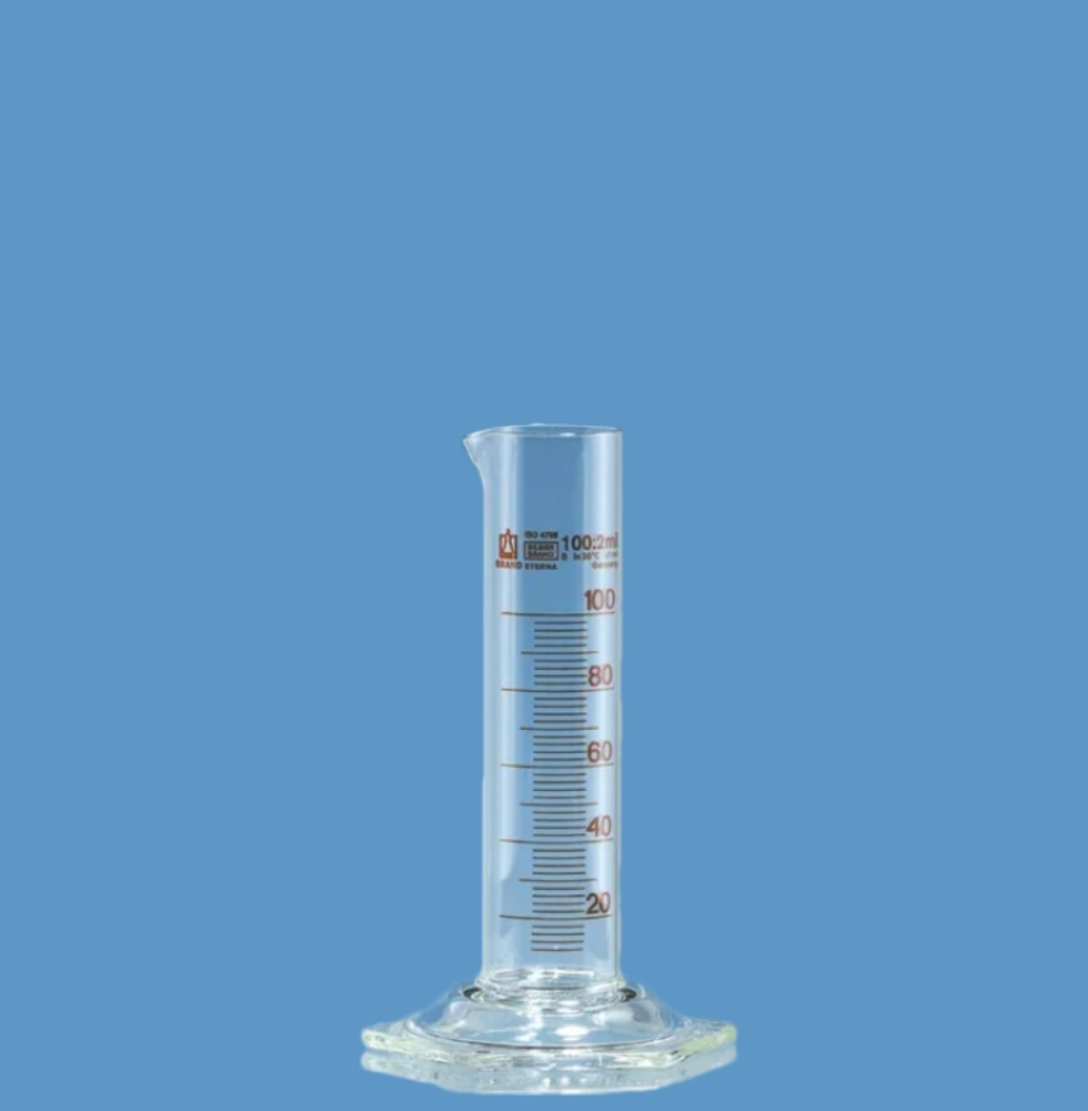 刻度量筒, 低型, SILBERBRAND ETERNA, B级, 硼 3.3