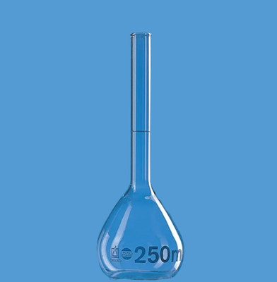 容量瓶, BLAUBRAND®, A级, DE-M, 硼 3.3, 圆口, ISO 批次证书